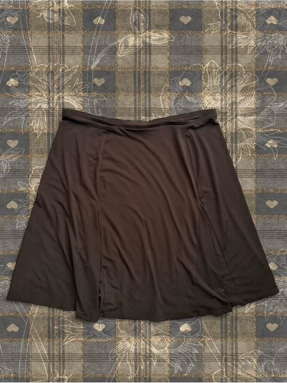 Brown Flowy Forest Fairy Midi Skirt